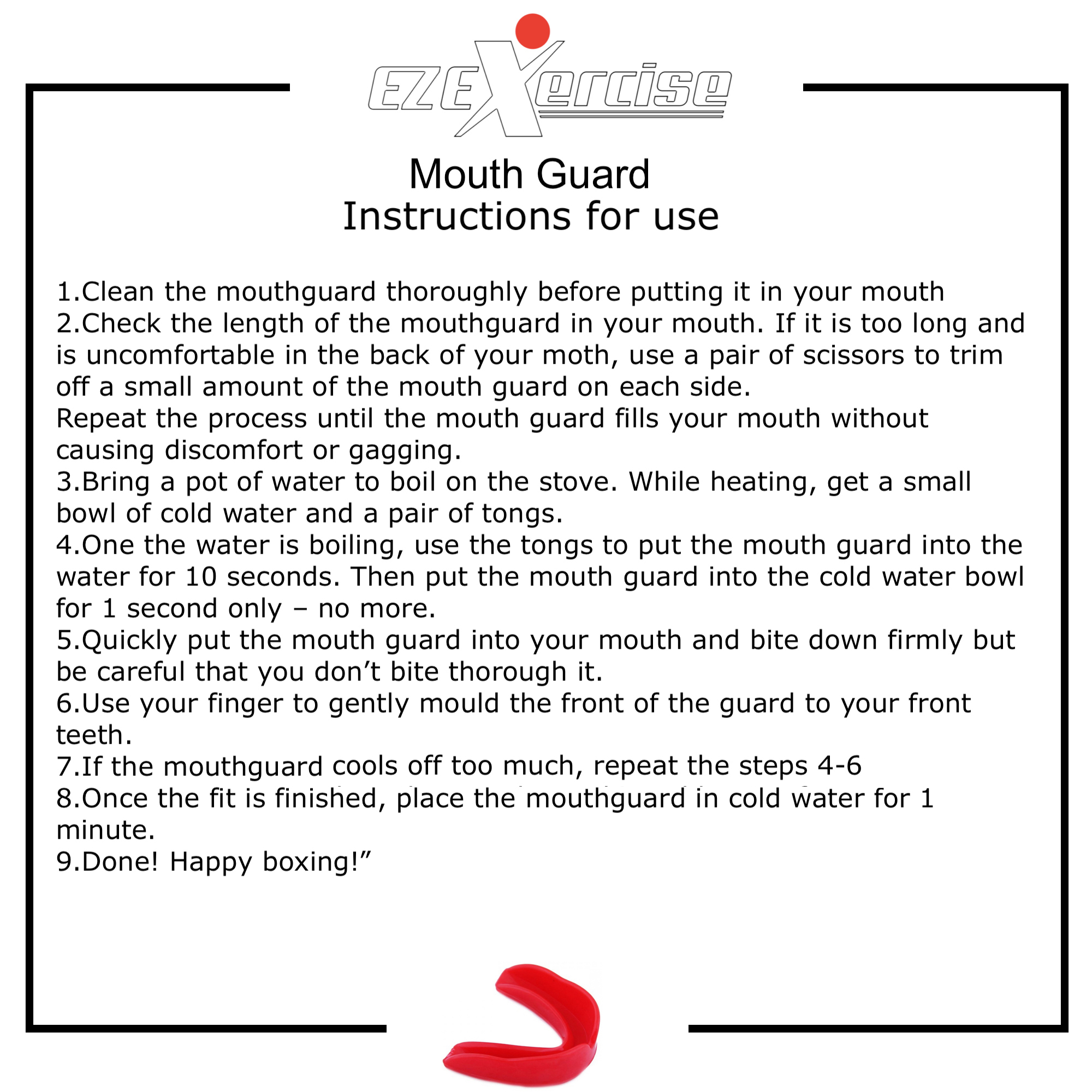 instructions for mouthguard